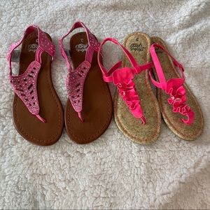 2 pair girls Sandals